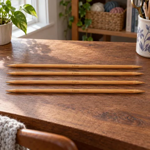 Olive Bamboo Knitting Needles