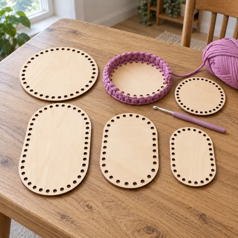 Violet Crochet Basket Bases