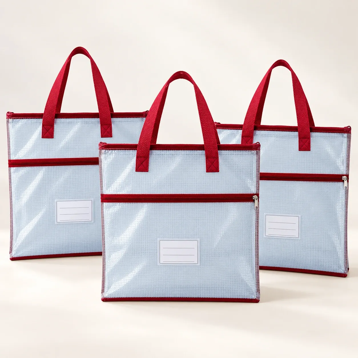 Pearl Project Bag Trio · Red